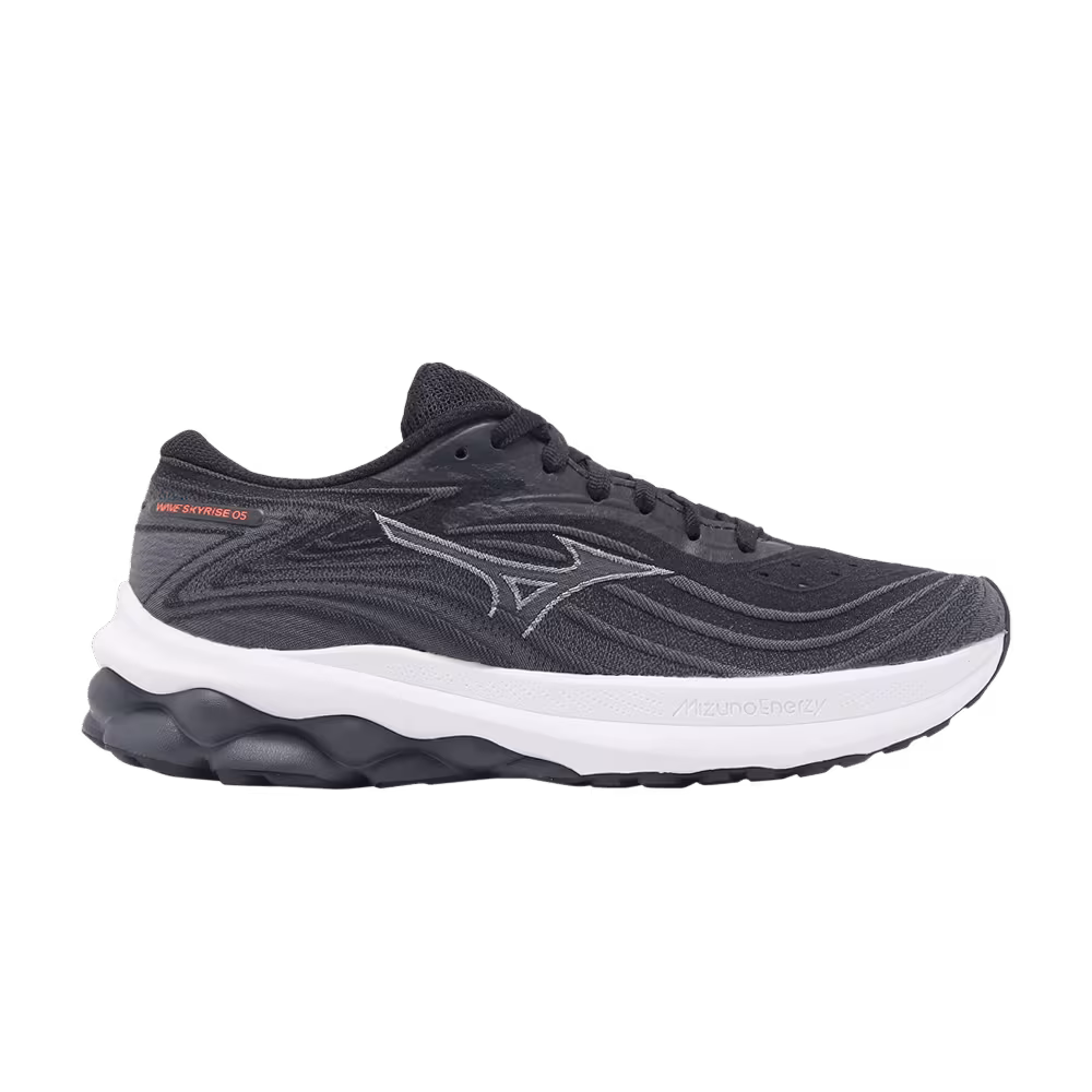 Mizuno Women's Wave Skyrise 5 Black White Nasturtium