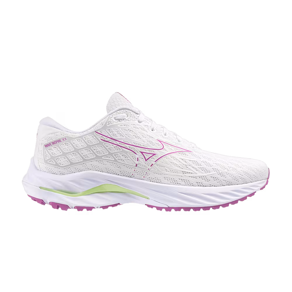 Mizuno Women's Wave Inspire 20 White Rose Red
