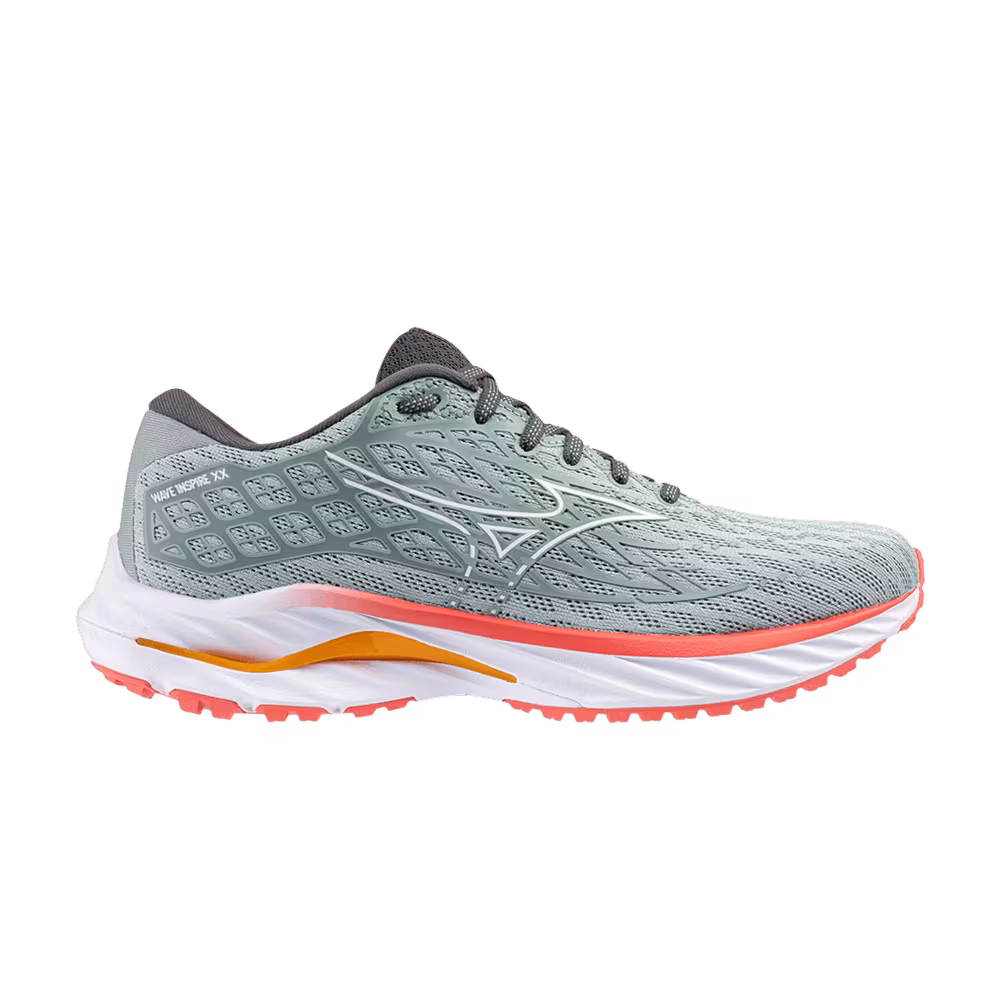 Mizuno Women's Wave Inspire 20 Grey Mist Red