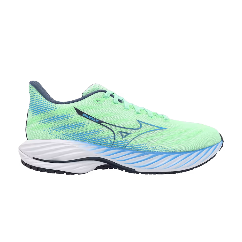 Mizuno Wave Rider 28 Neo Mint Frontier Blue
