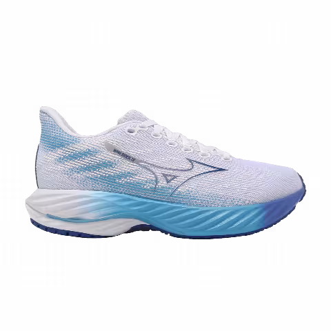 Mizuno Wmns Wave Rider 28 Wide 'White Mugen Blue'