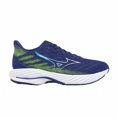 Mizuno Wave Rider 28 Super Wide 'Reflex Blue Green Gecko'