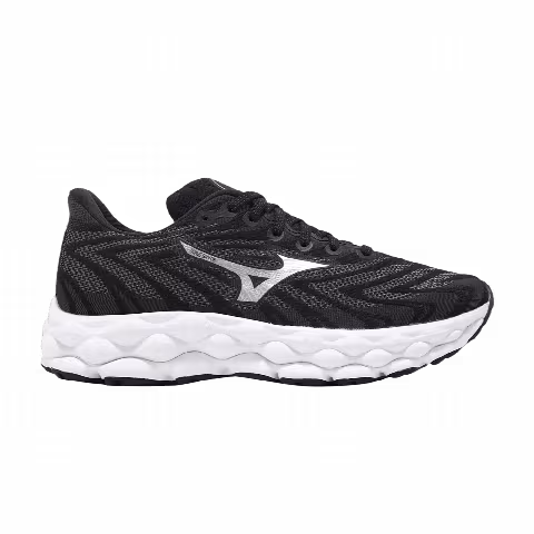 Mizuno Wmns Wave Sky 8 Super Wide 'Black Metallic Silver'