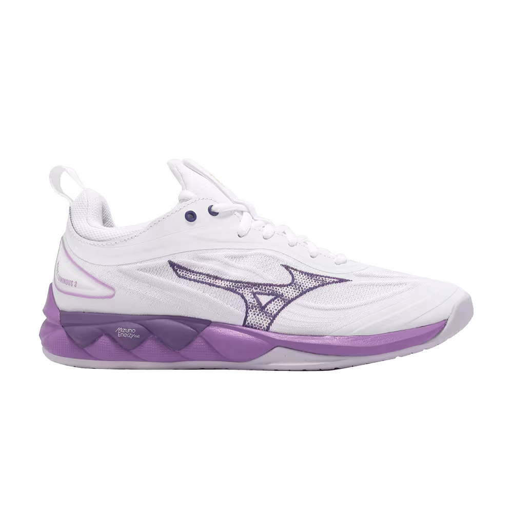 Mizuno Women's Wave Luminous 3 White Patrician Purple