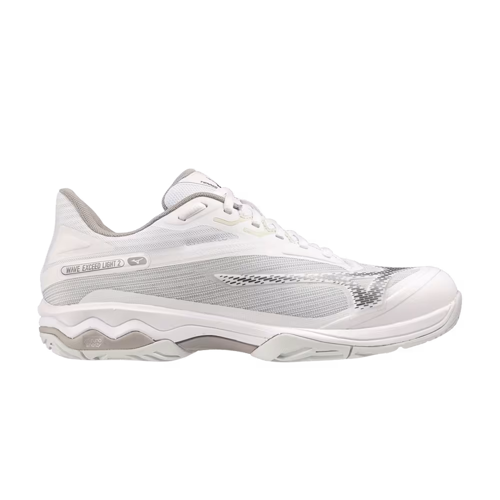 Mizuno Women's Wave Exceed Light 2 AC White Metallic Grey