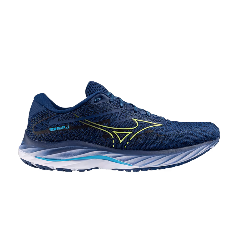 Mizuno Wave Rider 27 Navy Peony Sharp Green