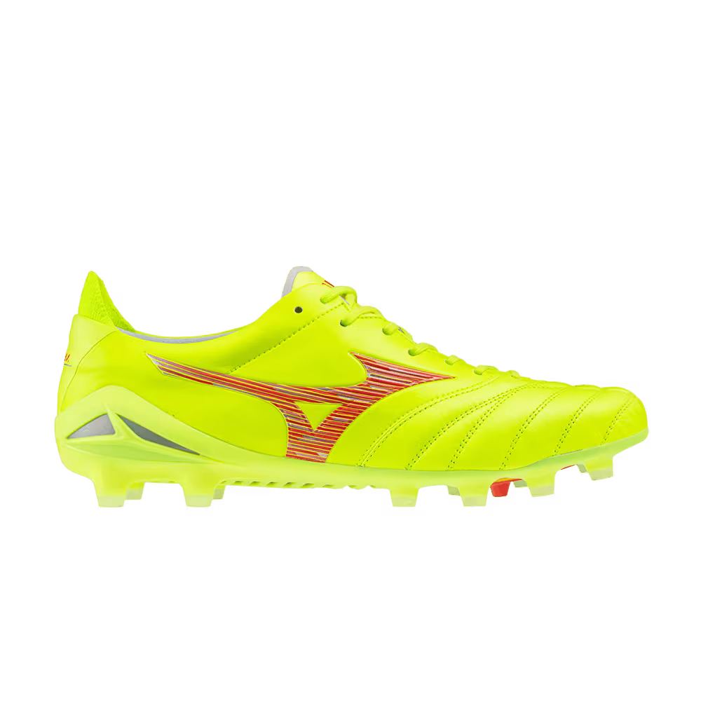 Mizuno Morelia Neo 4 Made in Japan Safety Yellow Fiery Coral