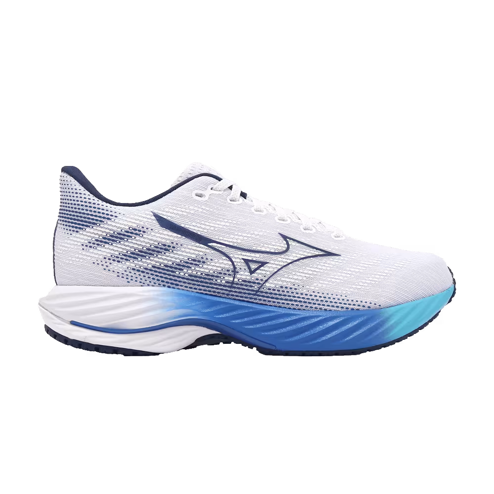 Mizuno Wave Rider 28 Super Wide White Estate Blue