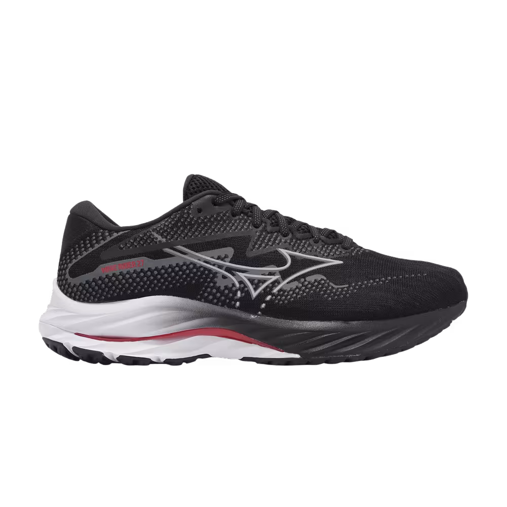 Mizuno Wave Rider 27 Super Wide Black Nickel Cayenne