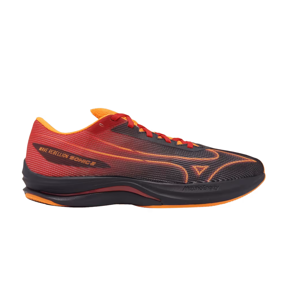 Mizuno Wave Rebellion Sonic 2 Wide Black Carrot Curl High Risk Red
