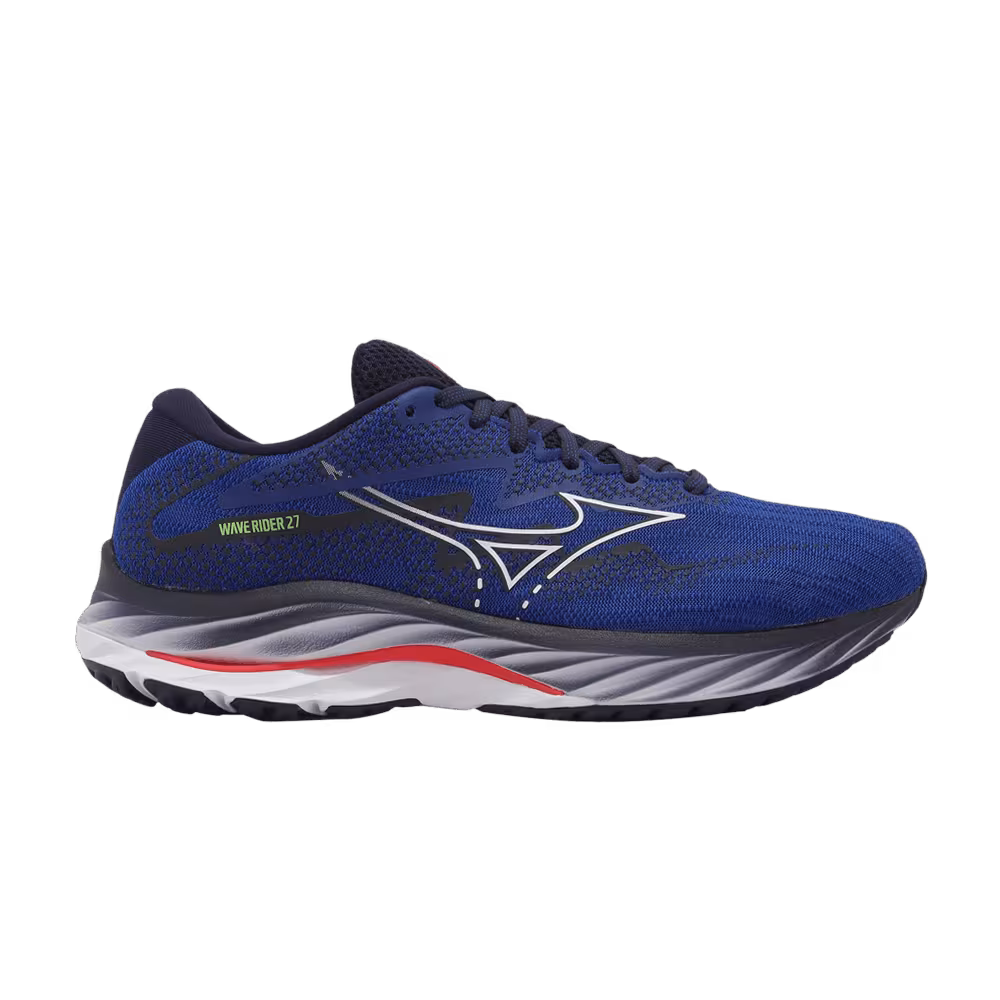 Mizuno Wave Rider 27 Super Wide Super Sonic Cherry Tomato