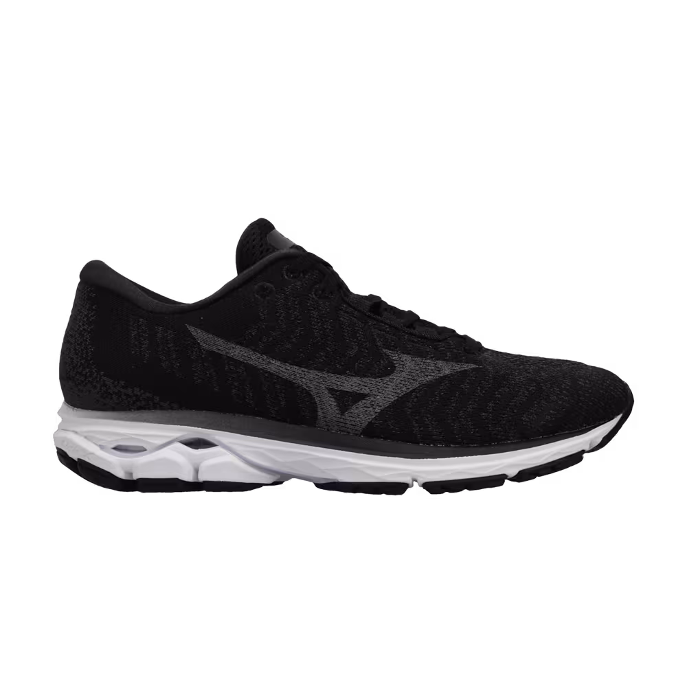 Mizuno Women's Wave Rider Waveknit 3 Wide Black Grey