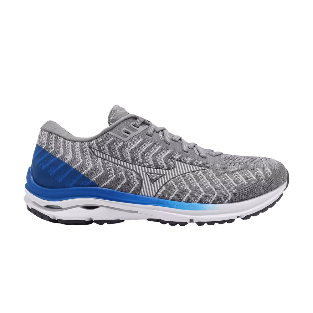 Mizuno Wave Rider 24 Waveknit Super Wide Grey Blue