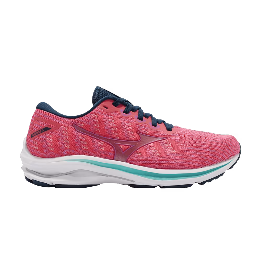 Mizuno Women's Wave Rider 25 Waveknit Wide Pink