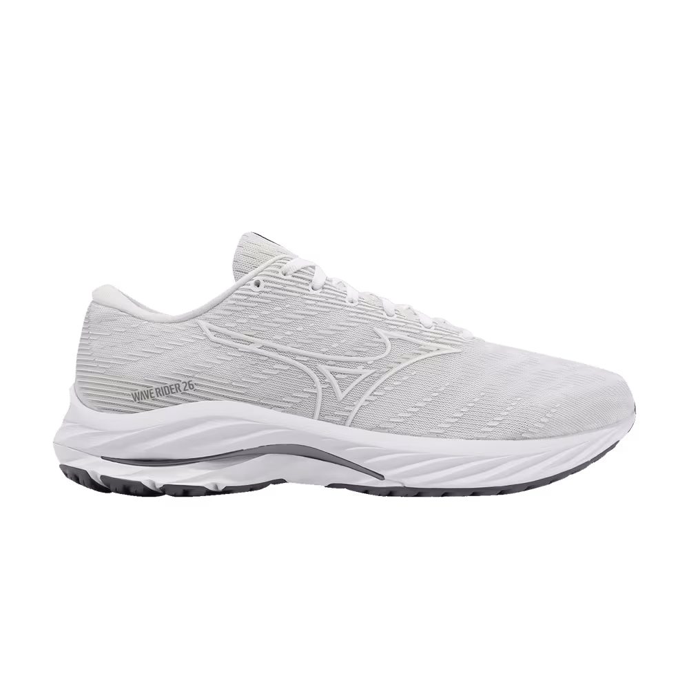 Mizuno Wave Rider 26 Super Wide White Grey