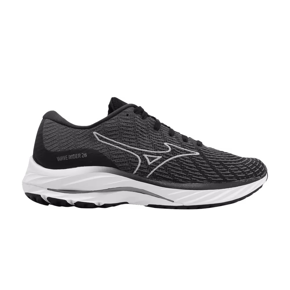 Mizuno Wave Rider 26 Super Wide Black White