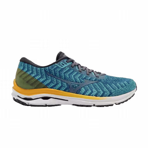 Mizuno Wave Rider 24 Waveknit Super Wide 'Blue Orange'