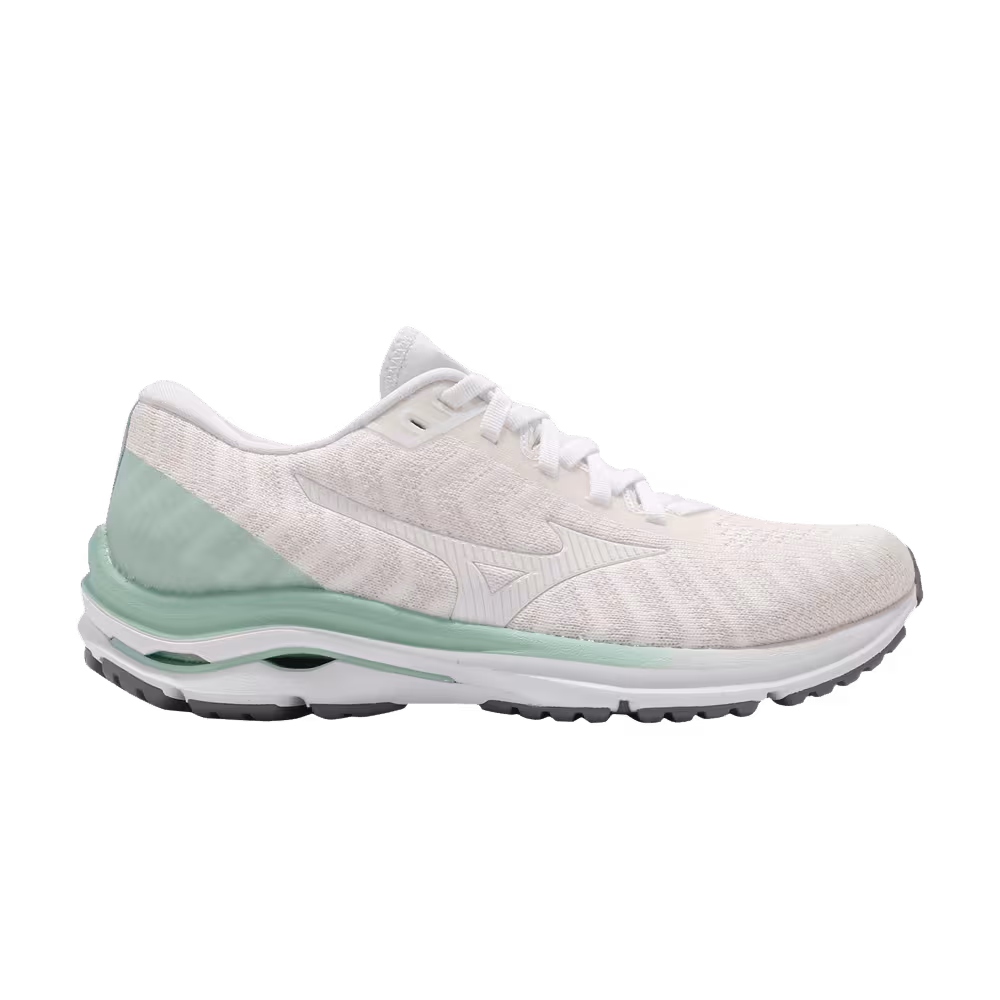 Mizuno Women's Wave Rider 24 Waveknit White Green