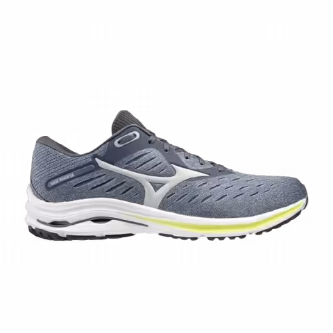Mizuno Wave Rider 24 Super Wide 'Blue Grey Yellow'