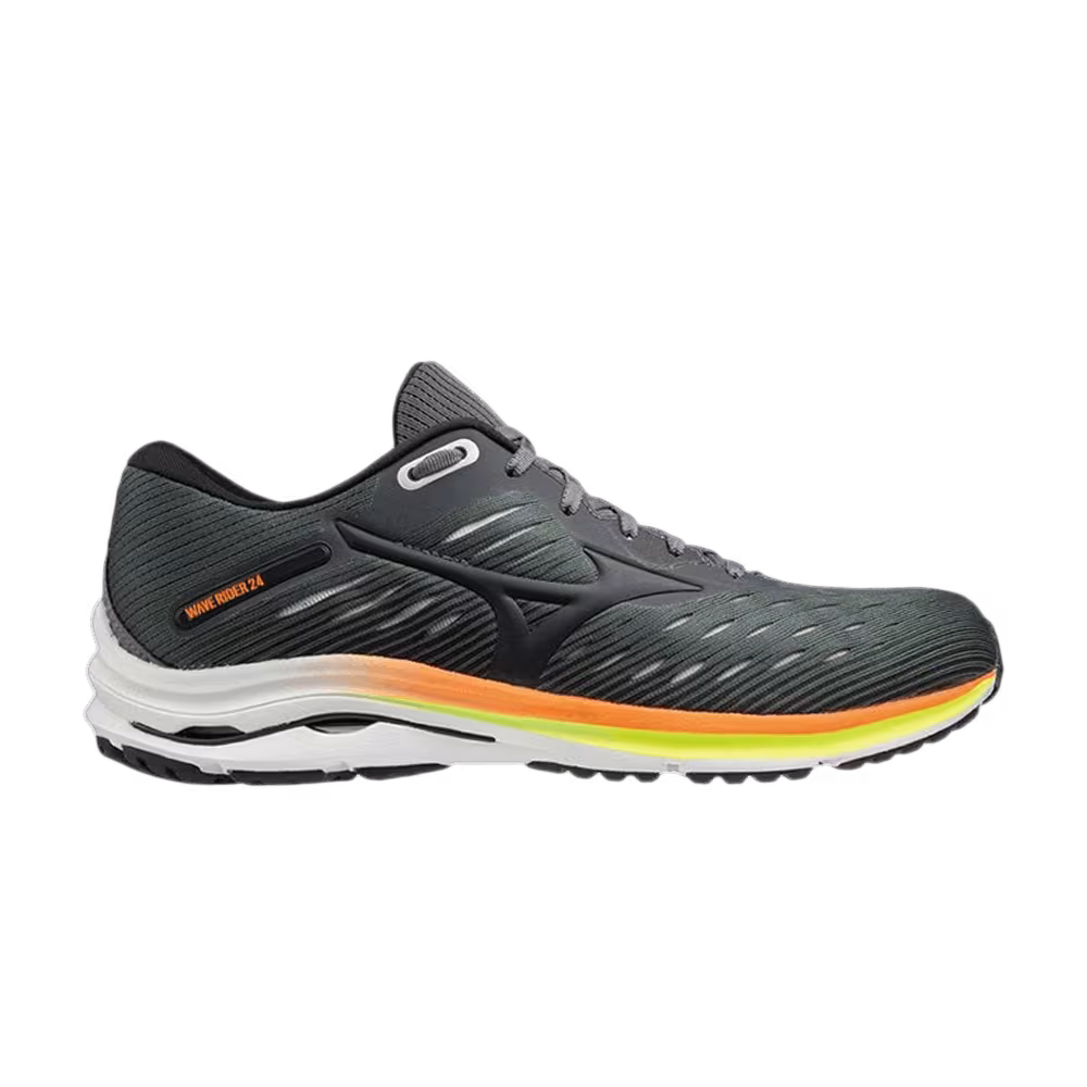 Mizuno Wave Rider 24 Super Wide Grey Black Orange