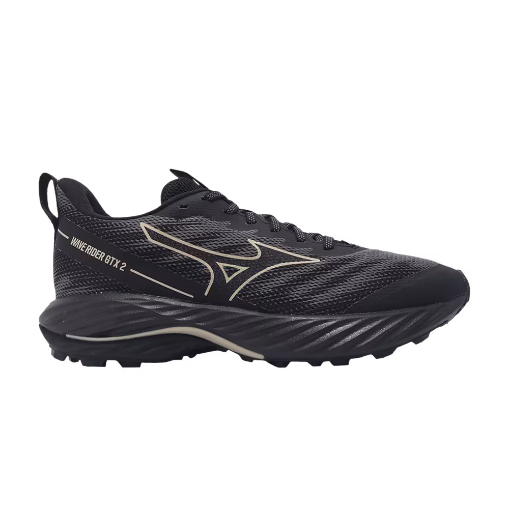 Mizuno Women's Wave Rider GORE-TEX 2 Super Wide Black Gold