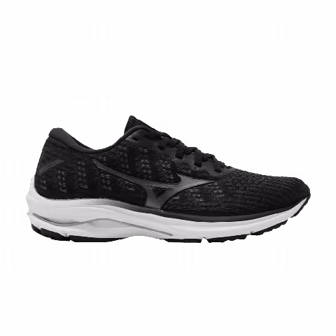 Mizuno Wmns Wave Rider 25 Waveknit 'Black Grey'
