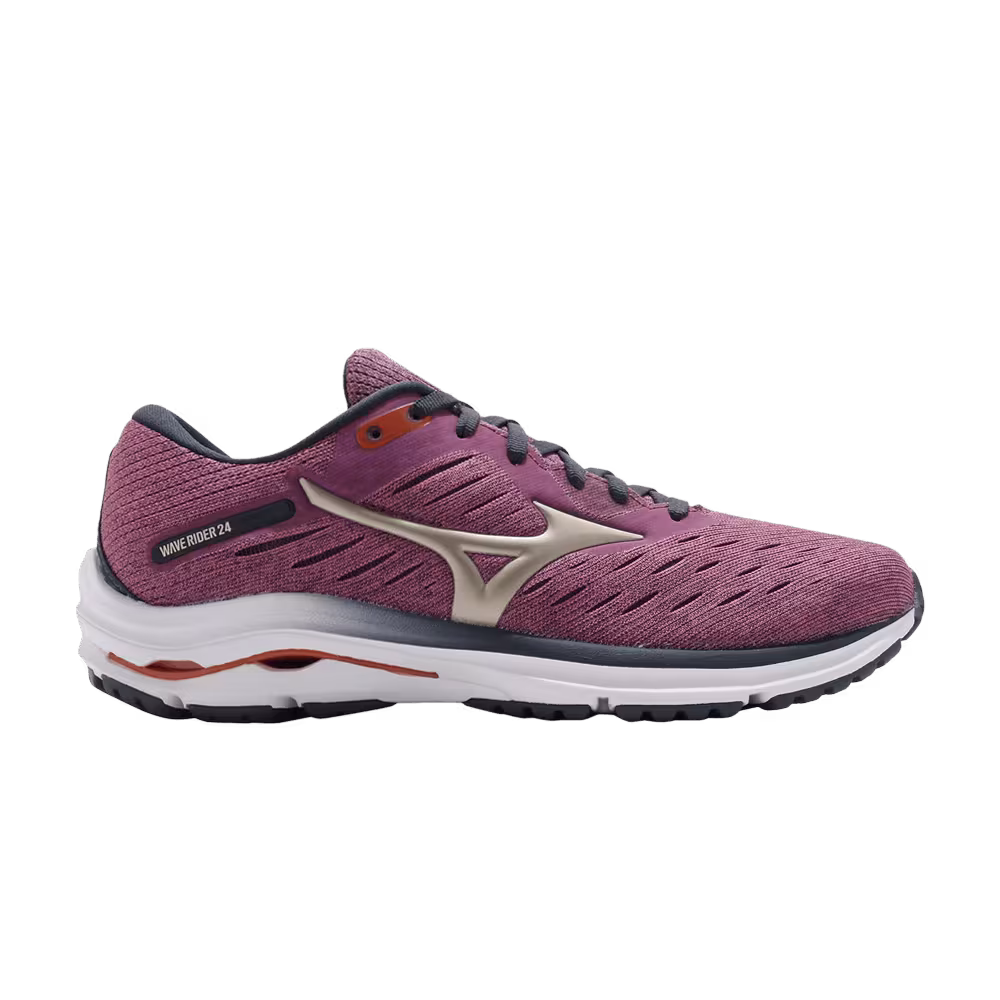 Mizuno Women's Wave Rider 24 Wide Purple Gold
