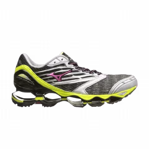 Mizuno Wmns Wave Prophecy 5 'Gunmetal Safety Yellow'