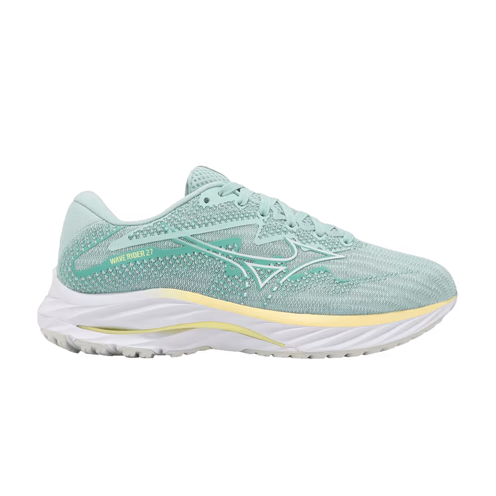 Mizuno Women's Wave Rider 27 Super Wide Light Green White