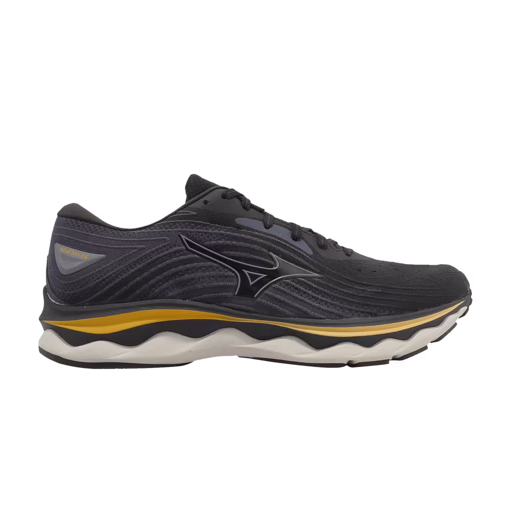 Mizuno Wave Sky 6 Super Wide Black Grey Yellow