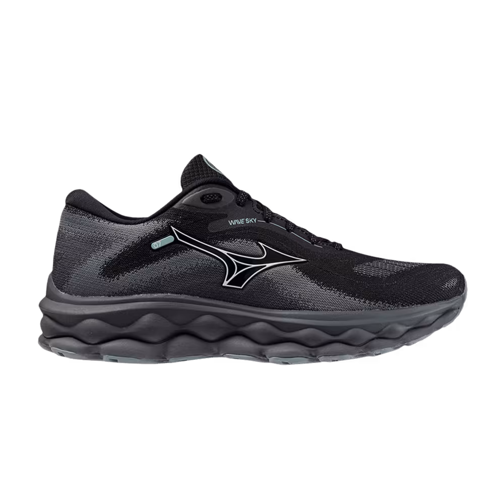Mizuno Women's Wave Sky 7 Wide Black Turbulence
