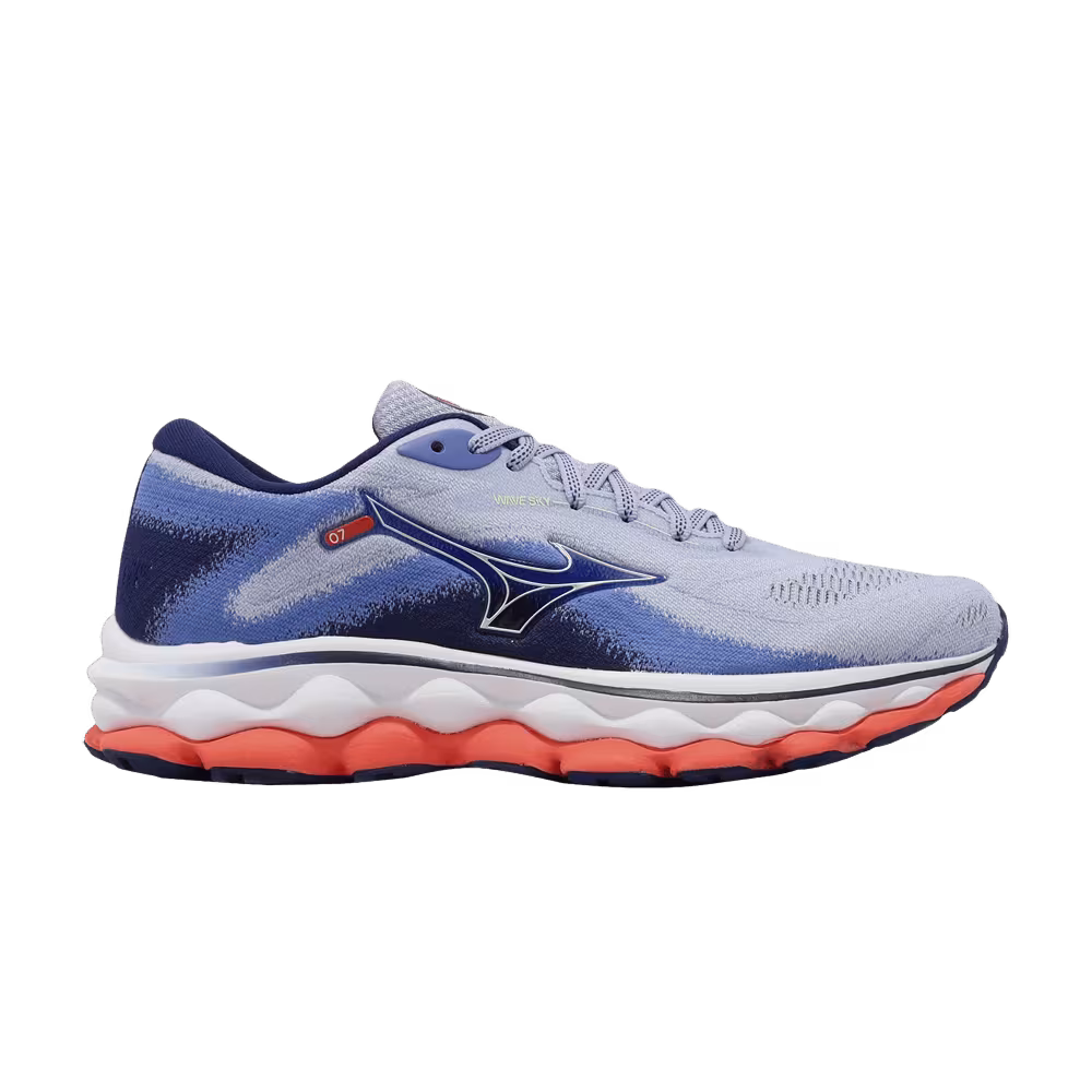Mizuno Women's Wave Sky 7 Blue Heron