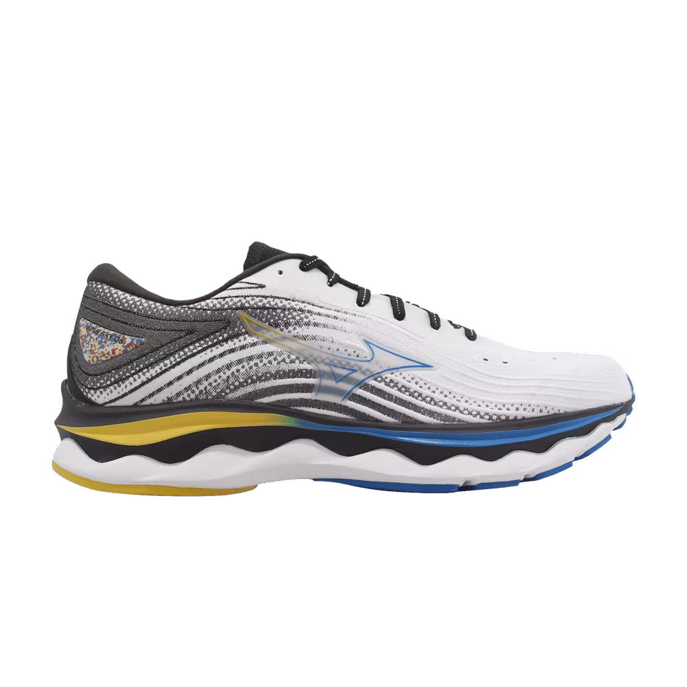 Mizuno Wave Sky 6 Super Wide White Blue Yellow