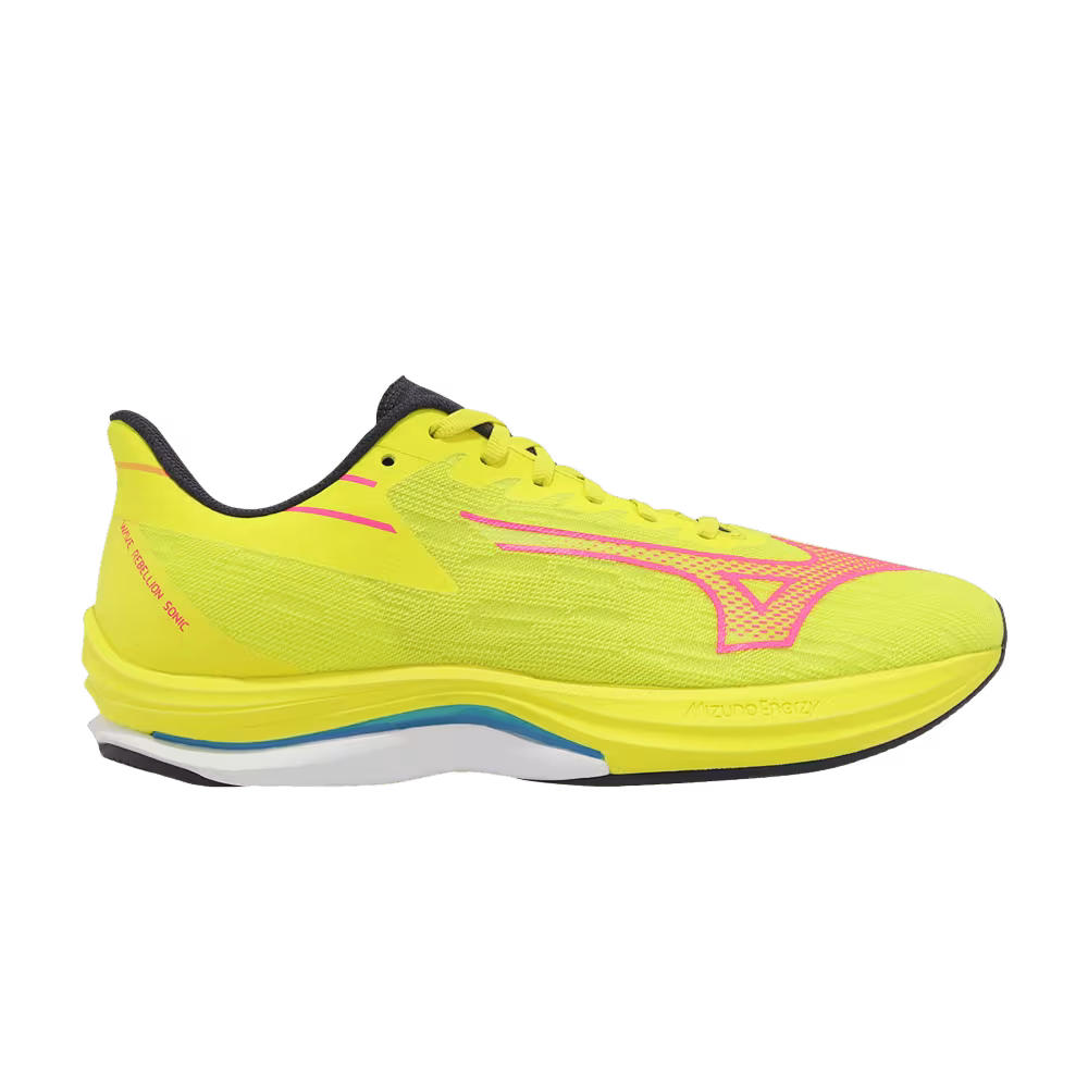 Mizuno Wave Rebellion Sonic Yellow Pink