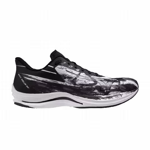 Mizuno Wave Rebellion Sonic 'White Black Paint Stroke'