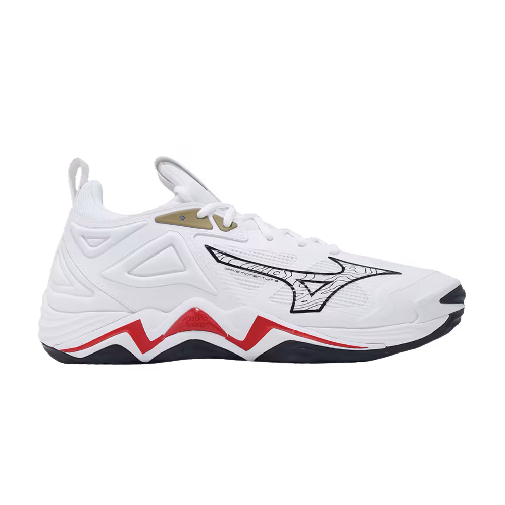 Mizuno Wave Momentum 3 White Dress Blue Chinese Red