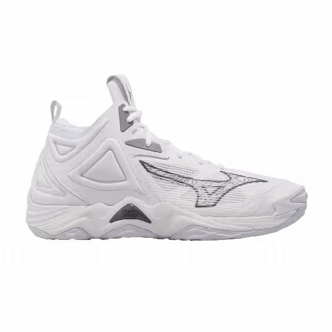 Mizuno Wave Momentum 3 Mid 'White Metallic Grey'