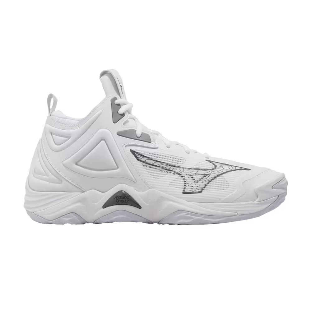 Mizuno Wave Momentum 3 Mid White Metallic Grey