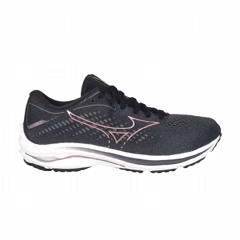 Mizuno Wmns Wave Rider 25 Super Wide 'Black Purple'
