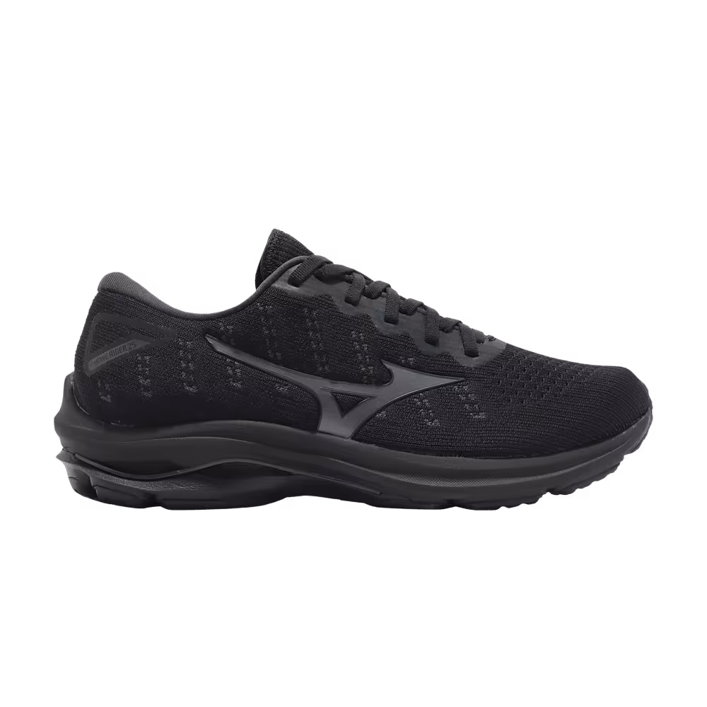 Mizuno Wave Rider 25 Waveknit Black Dark Grey