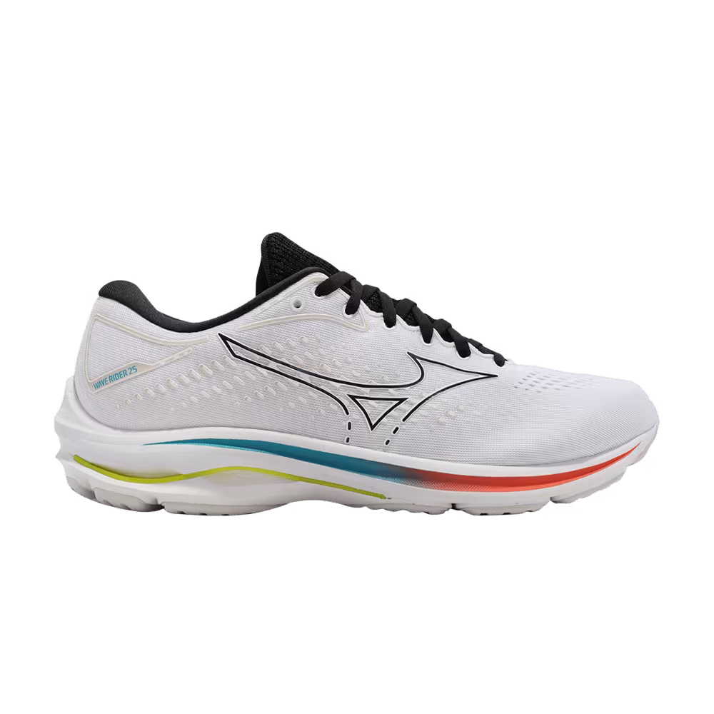 Mizuno Wave Rider 25 Super Wide White Black
