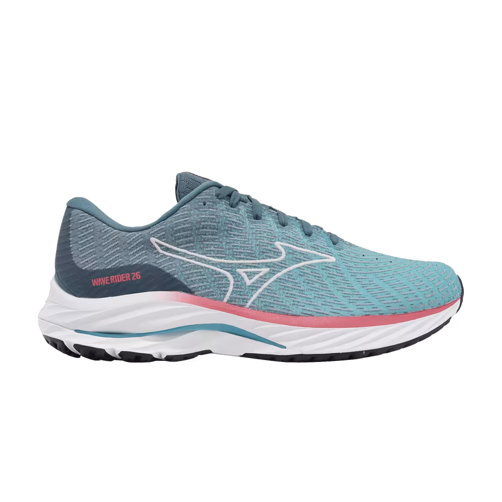 Mizuno Wave Rider 26 4E Wide Maui Blue Fiery Coral