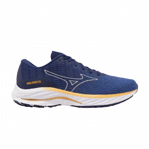 Mizuno Wave Rider 26 4E Wide 'Snorkel Blue Yellow'