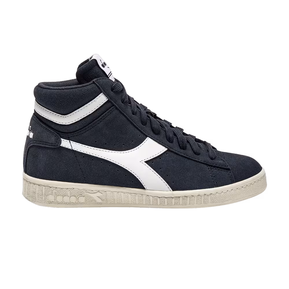 Diadora Game L High Suede Waxed Blue Denim