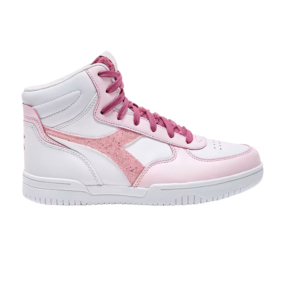 Diadora Raptor Mid Big Kid Fluffy - White Red Violet