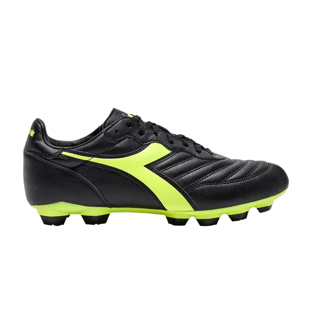 Diadora Brasil R LPU Black Fluo Yellow