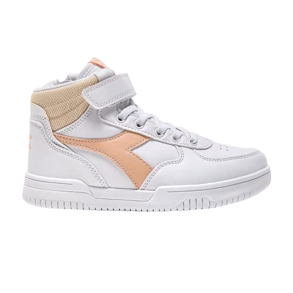 Diadora Raptor Mid Little Kid White Peach Parfait