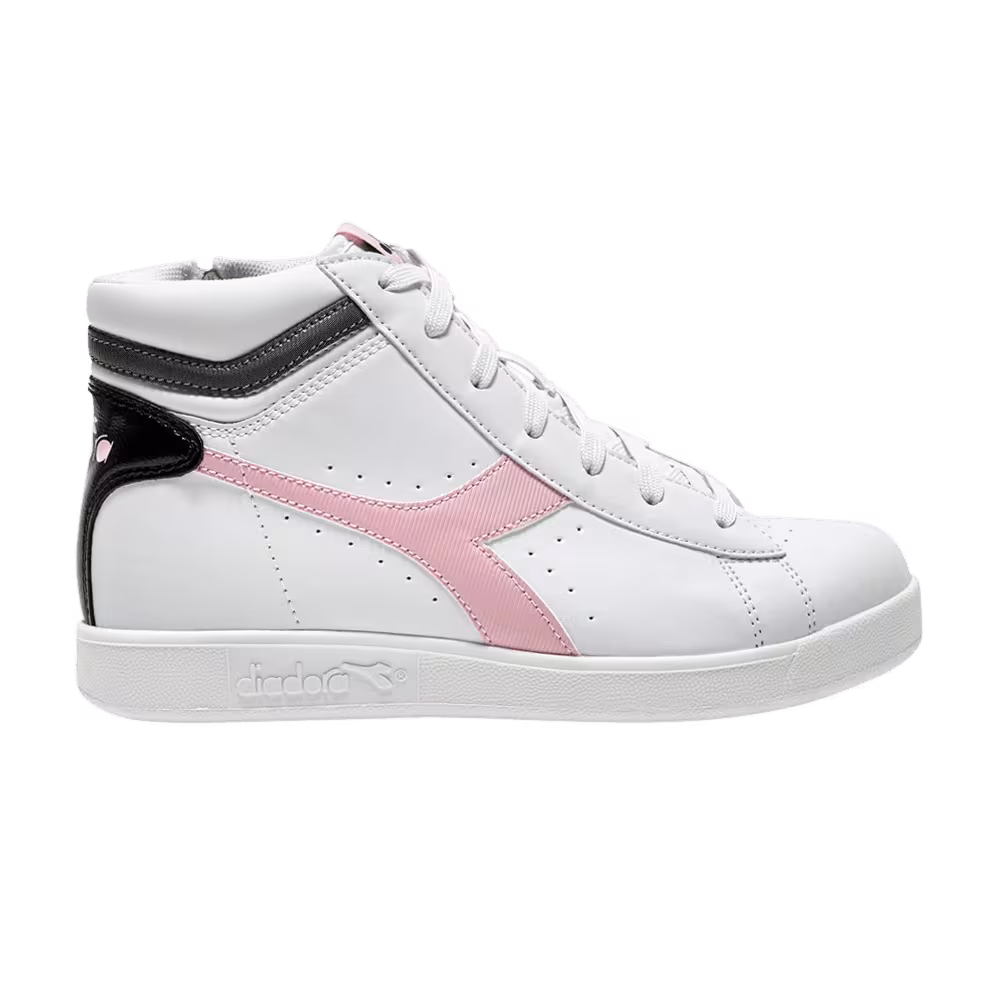 Diadora Game P High Big Kid White Pink Lady