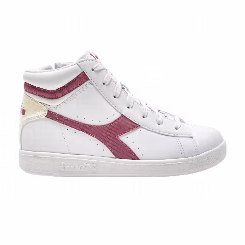 Diadora Game P High Big Kid 'White Claret Red'