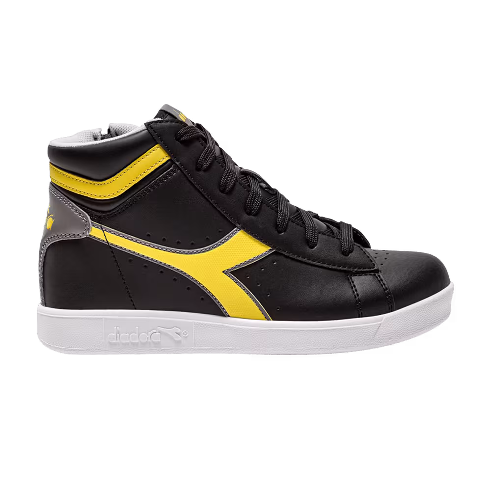 Diadora Game P High Big Kid Black Citron
